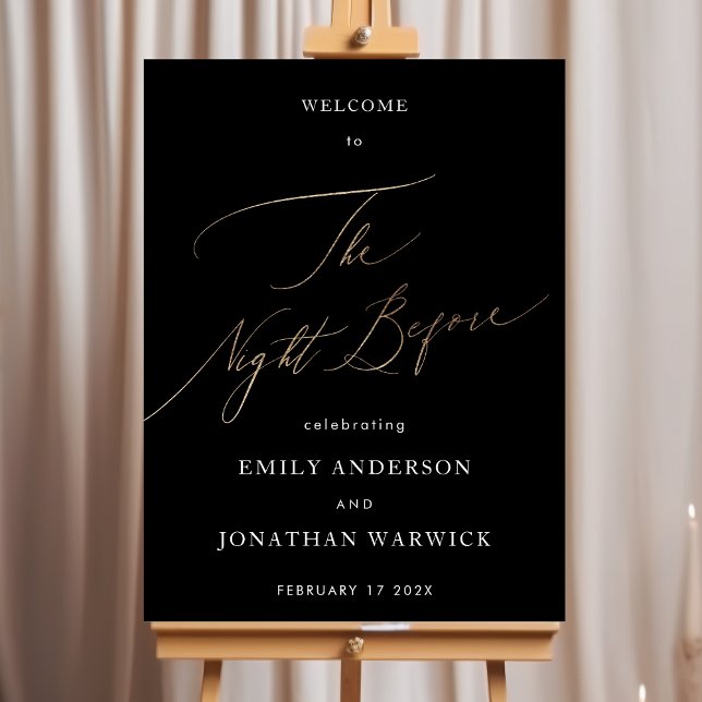 Poster Janto de Ensaio de Caligrafia Dourada Amarela Pret (Criador carregado)