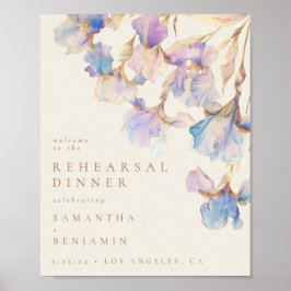 Poster Janto de Ensaio de Casamento Floral da Elegant Iri