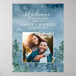 Poster Janto de ensaio Rustic Dusky Blue Mountain
