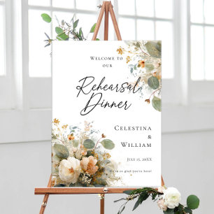 Poster Janto de ensaio verde e roseses bem-vindos