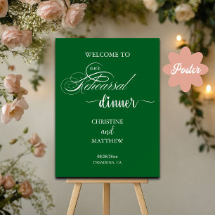 Poster Janto de ensaio verde Elegante Boas-vindas