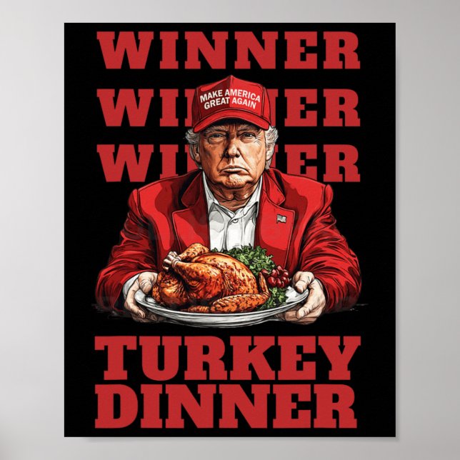 Poster Janto Donald Trump Winner Chicken - Presidente Tru (Frente)