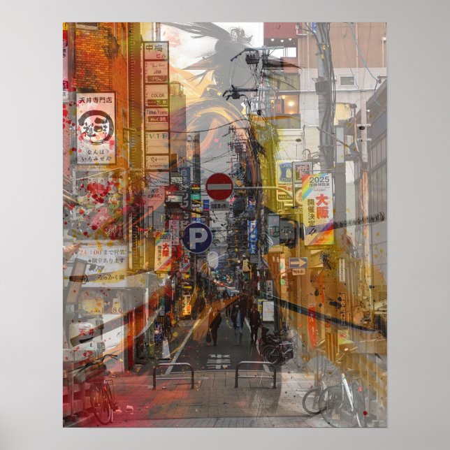 Poster Japan past and present. (Frente)