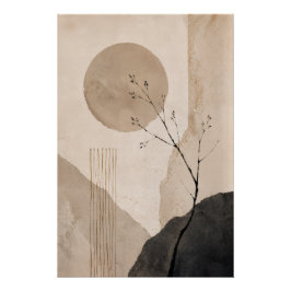 Póster Japandi Landscape Wall Art Poster