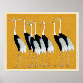 Poster Japanes Cranes