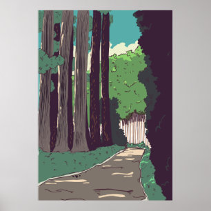 Poster Japanese Forest