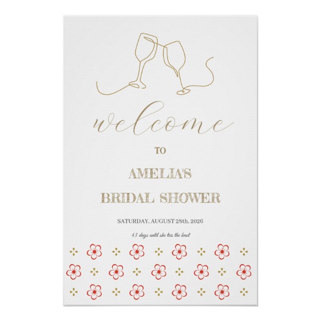 Póster  Japanese Plum Blossom Design (Frente)