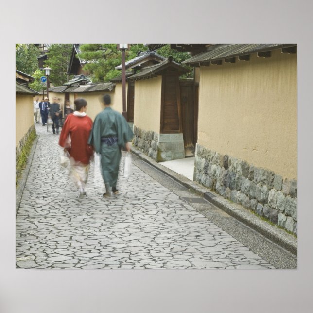 Póster Japão, Ishikawa, Kanazawa, distrito de Buke Yashik (Frente)