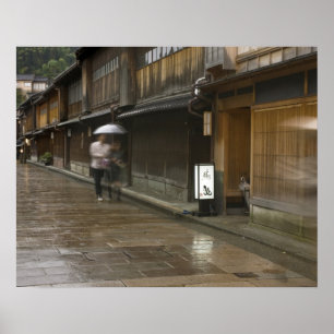 Poster Japão, Ishikawa, Kanazawa, Higashi Chaya