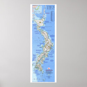 Poster "Japão: MAPA geográfico nacional desde 1984…