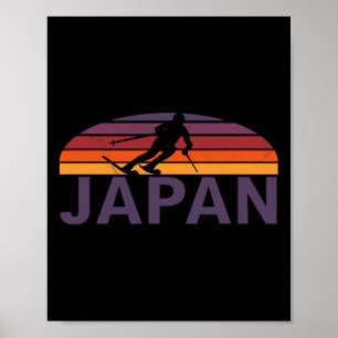 Poster Japão Niseko Hokkaido Island Ski Resort Snowboardi