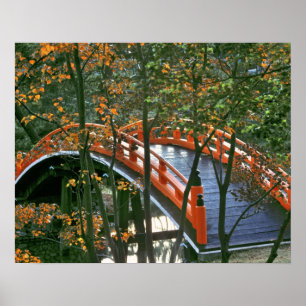 Póster Japão, Pref. Nara, Nara. A Ponte Real brilha