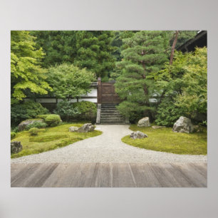 Póster Japão, Quioto, Jardim do Templo Sennyuji