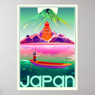 Poster Japão, viagens vintage