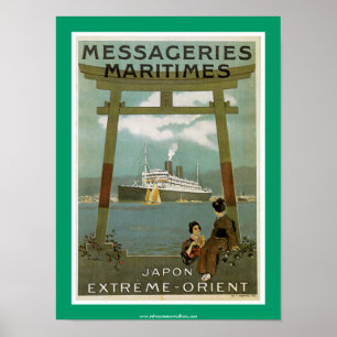 Póster "Japon Extremo-Oriente" Messegeries Maritimes