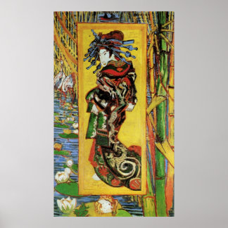 Póster Japonaiserie Oiran após Kesa Eisen por van Gogh