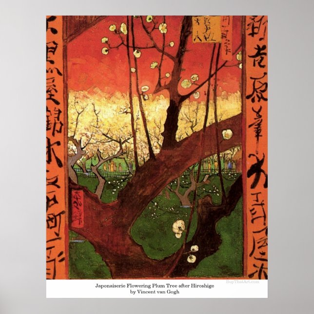 Póster Japonaiserie Plum Tree Hiroshige - Vincent van Gog (Frente)