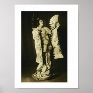 Poster japonês da gueixa