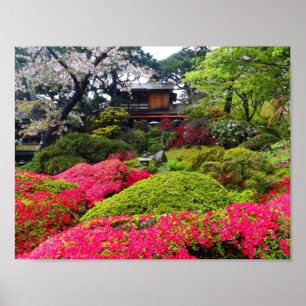 Poster japonês do jardim de chá #12 de San