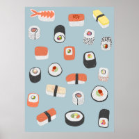 Japonês Sushi Nigiri Maki Roll