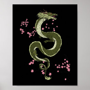 Poster Japonês Tokyo Dragon Asian retrô estilo 80 3