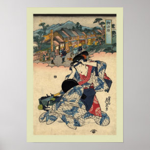 Poster Japonês Woodblock