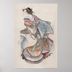 Poster Japonesa do Álbum dos Esboços do século XIX
