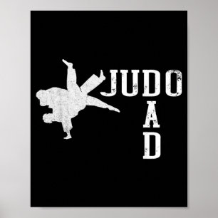 Poster Jaqueta de Judô Pai Judoca Artes Marciais Luta