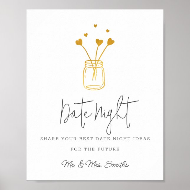 Poster Jar com Sinal de Chá de panela Noturno (Frente)