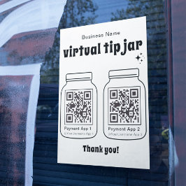 Poster Jar de Dica Virtual com 2 Código QR