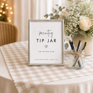 Poster Jar de Parentalidade Mínima Preto e Branco