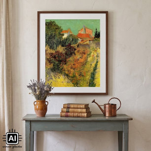 Póster Jardim atrás de uma casa por Vincent van Gogh