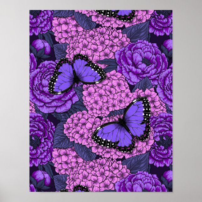 Poster Jardim azul morfo 2 (Frente)