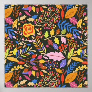 Poster Jardim Botânico de outono Russo da Vintage