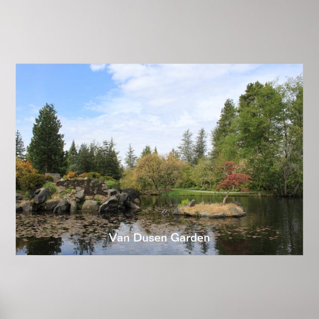 Póster Jardim Botânico de Vancouver Van Dusen. (Frente)