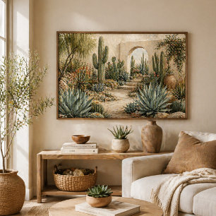 Poster Jardim Botânico do Deserto Cacto & Suculenta