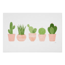 Póster Jardim Cactus