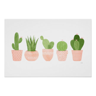 Póster Jardim Cactus