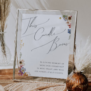 Poster Jardim Colorido de Flores Silvestres Esta Vela Que