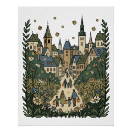 Póster Jardim da Cidade Outono