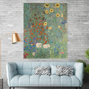 Poster Jardim da Fazenda com Girassóis de Gustav Klimt (1