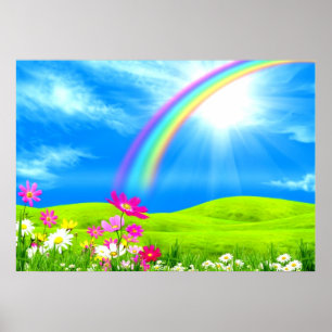 Póster Jardim da felicidade curando o amor