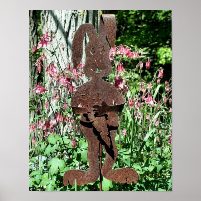Poster Jardim da Flor Columbina do Coelho Rusty (Frente)