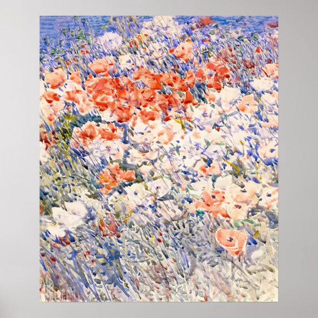 Poster Jardim da Ilha - Infância Hassam - Impressionismo (Frente)