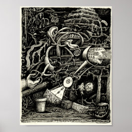 Póster Jardim da Loucura por Brian Benson