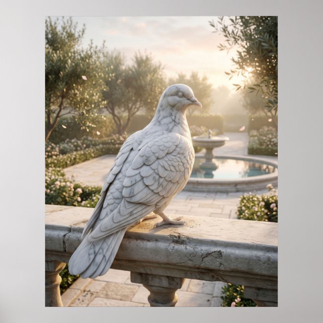 Poster Jardim da Paz da Pomba de Mármore (Frente)