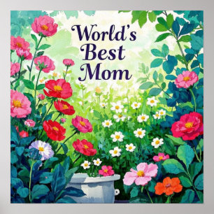 Poster Jardim das Flores - Melhor Mãe do Mundo