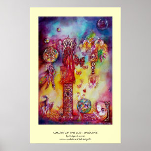 PÓSTER JARDIM DAS SOMBRAS PERDIDAS, FADAS E BORBOLETAS