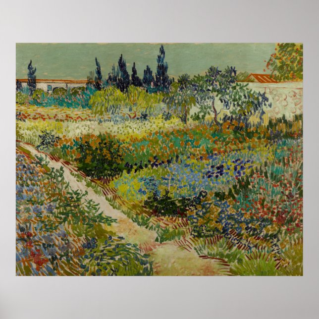 Póster Jardim de Arles por Vincent Van Gogh (Frente)