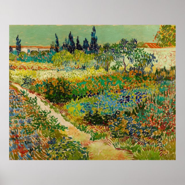 Poster Jardim de Arles por Vincent Van Gogh (1888) (Frente)